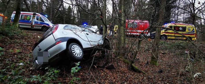 Wypadek w Zagórzanach. Jedna osoba zabrana do szpitala.